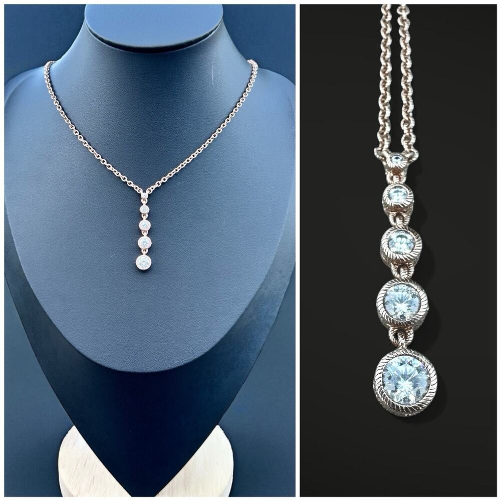 Rose Gold Vermeil Sterling Silver Chain CZ Y-Drop Pendant Layering 925 Necklace
